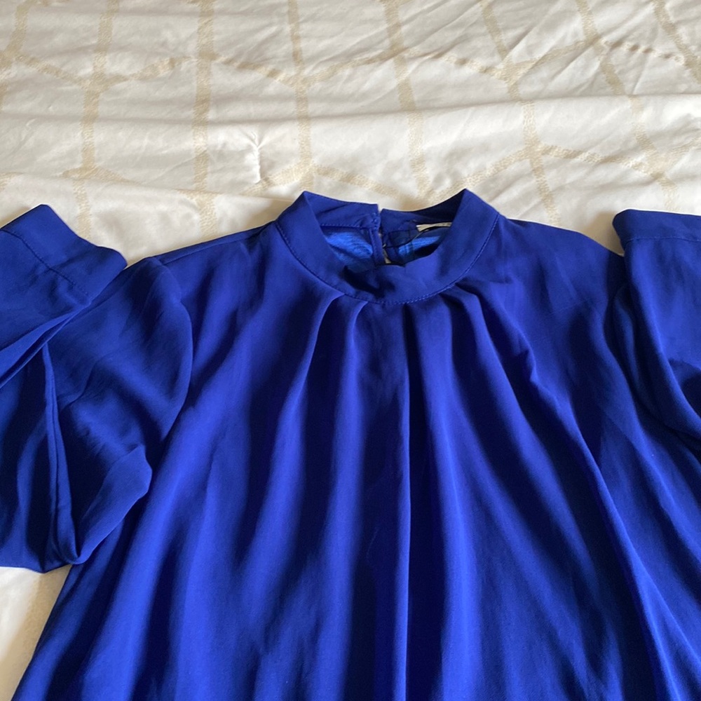 Royal Blue Baby doll cut Blouse.